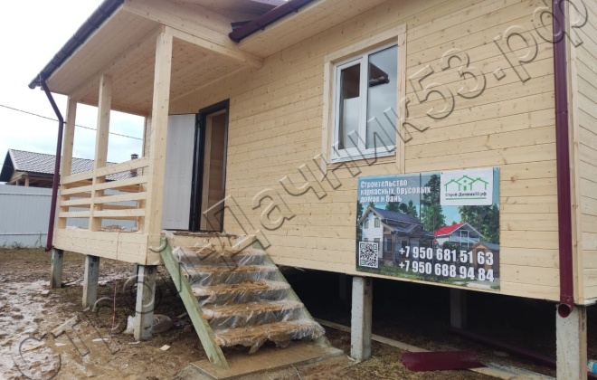 1 Каркасный дом Д-139, 8х7 м, 62 М²,  Московская область, Сергиево-Посадский район, ДНТ Удачное (8)